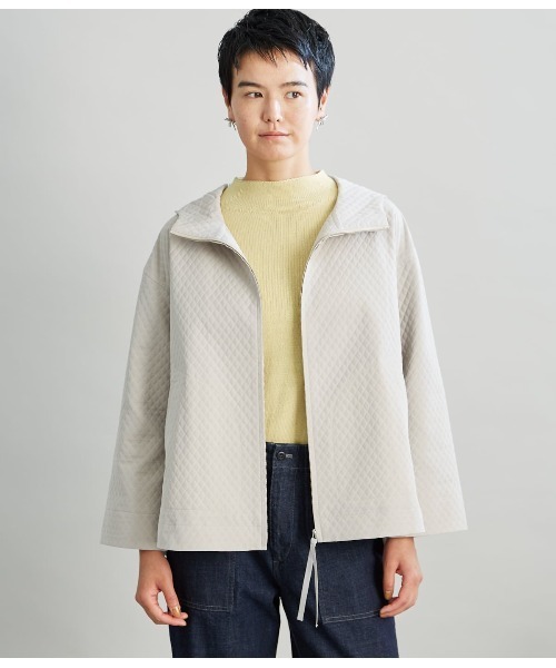 SIPULI（シプリ）の「【手洗い可能】Matelasse フーデッドブルゾン（ブルゾン・レディース・カーキ/グレイッシュベージュ・2）」の16枚目の写真