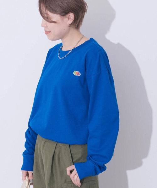 FRUIT OF THE LOOM(フルーツオブザルーム)の「【FRUIT OF THE LOOM】AH EXCLUSIVE LOGO LS TEE(Tシャツ/カットソー・レディース・ピンク/アイボリー/グリーン系その他3/ロイヤルブルー・L/M)」の3枚目の写真