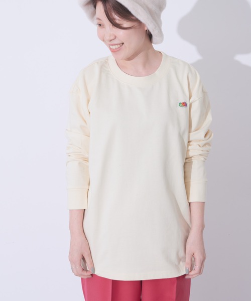 FRUIT OF THE LOOM(フルーツオブザルーム)の「【FRUIT OF THE LOOM】AH EXCLUSIVE LOGO LS TEE(Tシャツ/カットソー・レディース・ピンク/アイボリー/グリーン系その他3/ロイヤルブルー・L/M)」の2枚目の写真