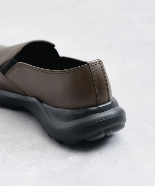 And A（アンドエー）の「PADRONE パドローネ / HB SIDE GORE SHOES サイドゴアシューズ レザースリッポン  / PU5311-2002（スリッポン・メンズ・アッシュブラウン/ブラック・41/42/40）」の12枚目の写真