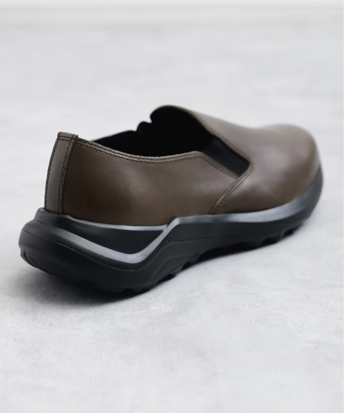 And A（アンドエー）の「PADRONE パドローネ / HB SIDE GORE SHOES サイドゴアシューズ レザースリッポン  / PU5311-2002（スリッポン・メンズ・アッシュブラウン/ブラック・41/42/40）」の16枚目の写真