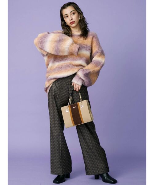 EVRIS（エヴリス）の「グラデーションニットトップス（ニット/セーター・レディース・グリーン/ブラウン/パープル・FREE）」の10枚目の写真