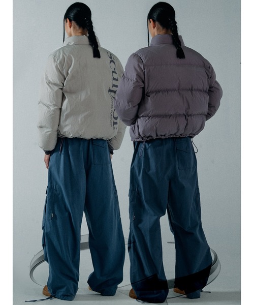 SCULPTOR（スカルプター）の「102 RDS Short Reversible Puffer Down/ショートリバーシブルパッファーダウン（ダウンジャケット/コート・レディース・パープル系その他/ブラック/アイボリー・SMALL/MEDIUM）」の17枚目の写真