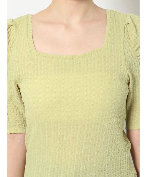 MERCURYDUO(マーキュリーデュオ)の「2wayパワショルシャーリングカットソー(Tシャツ/カットソー・レディース・オフホワイト/ブラック/ライム・FREE)」の16枚目の写真