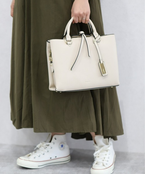 【Ungrid/アングリッド】両アオリポケット スクウェア ハンドバッグ（ボストンバッグ）｜Ungrid（アングリッド）