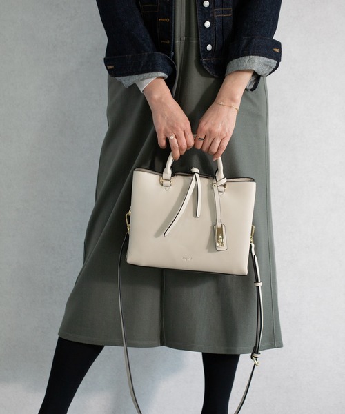 【Ungrid/アングリッド】両アオリポケット スクウェア ハンドバッグ（ボストンバッグ）｜Ungrid（アングリッド）