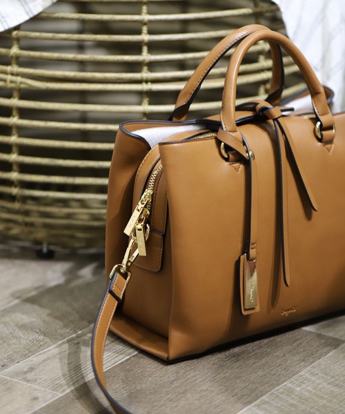 【Ungrid/アングリッド】両アオリポケット スクウェア ハンドバッグ（ボストンバッグ）｜Ungrid（アングリッド）