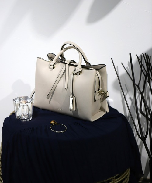 【Ungrid/アングリッド】両アオリポケット スクウェア ハンドバッグ（ボストンバッグ）｜Ungrid（アングリッド）