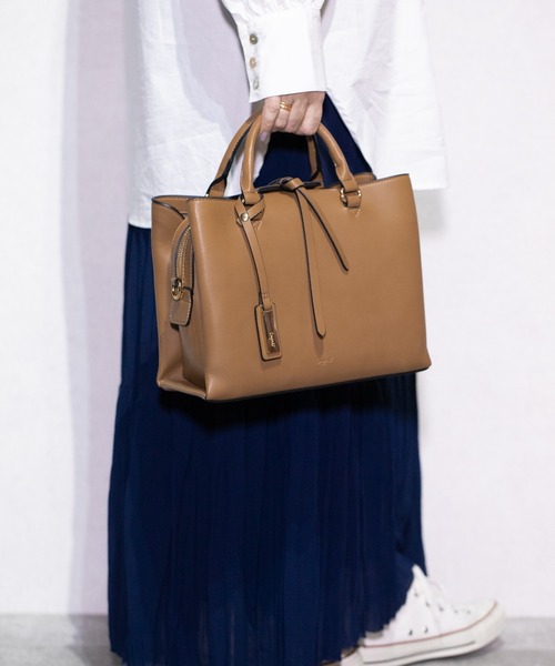 【Ungrid/アングリッド】両アオリポケット スクウェア ハンドバッグ（ボストンバッグ）｜Ungrid（アングリッド）