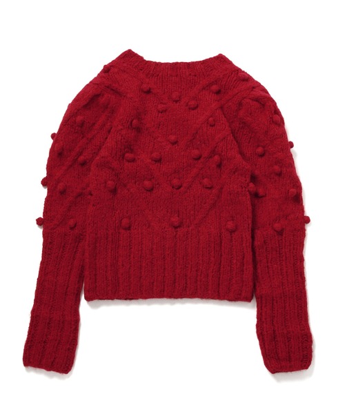 M TO R（ムウトアール）の「【AYNI】EPA POPCORN KNIT PO（ニット/セーター・レディース・レッド・S）」の2枚目の写真