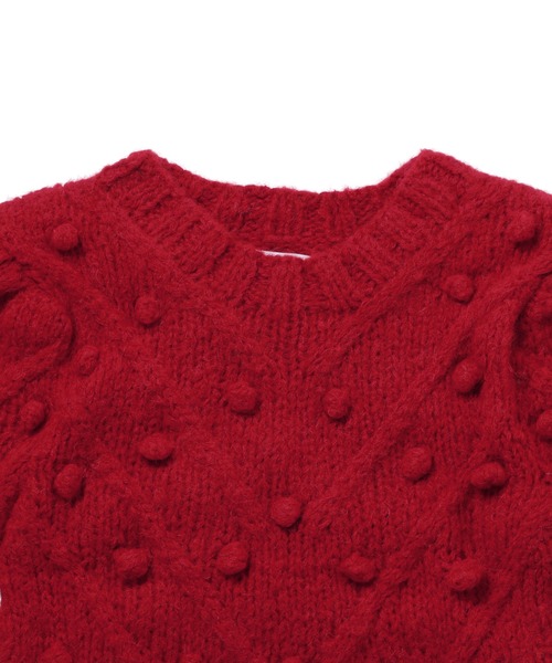 M TO R（ムウトアール）の「【AYNI】EPA POPCORN KNIT PO（ニット/セーター・レディース・レッド・S）」の3枚目の写真