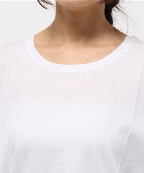 DISCOAT（ディスコート）の「【Discoat】肩タックシルケットプルオーバー（Tシャツ/カットソー・レディース・ホワイト/グレー/ネイビー・ﾌﾘ-）」の10枚目の写真