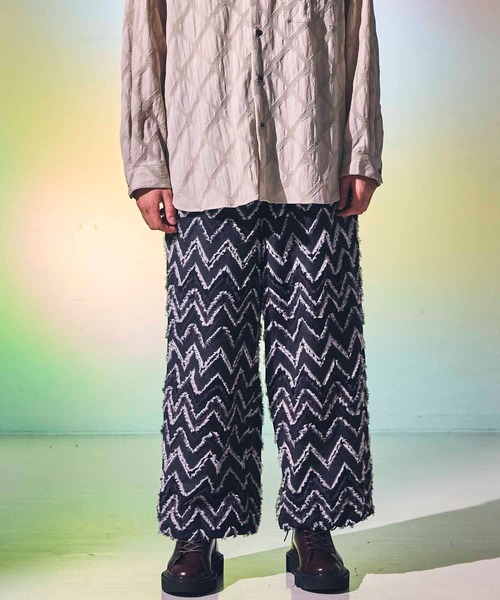 MAISON SPECIAL（メゾンスペシャル）の「《ユニセックスアイテム》ジグザグジャガードワイドパンツ【MAISON SPECIAL/メゾンスペシャル】■セットアップ対応■（その他パンツ・メンズ・ベージュ/ネイビー/ブラック・0/1）」の13枚目の写真