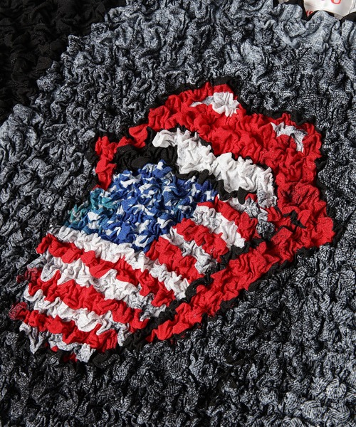 MASU（エムエーエスユー）の「"TONGUE AND LIPS" POPCORN RAGLAN L/S T-SHIRT（Tシャツ/カットソー・メンズ・グレー・46/48）」の3枚目の写真