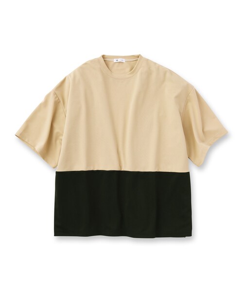 tk.TAKEO KIKUCHI（ティーケータケオキクチ）の「◆スクエアビッグポンチTシャツ（Tシャツ/カットソー・メンズ・ベージュ系4/ダークグリーン系4/ホワイト系5/ブラック系4・01/02/03）」の5枚目の写真