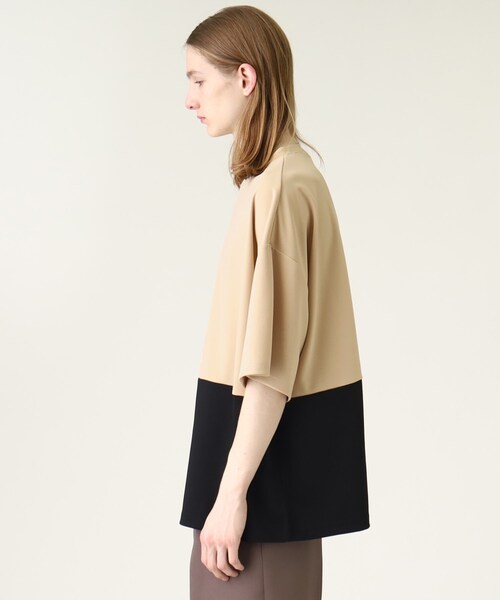 tk.TAKEO KIKUCHI（ティーケータケオキクチ）の「◆スクエアビッグポンチTシャツ（Tシャツ/カットソー・メンズ・ベージュ系4/ダークグリーン系4/ホワイト系5/ブラック系4・01/02/03）」の7枚目の写真