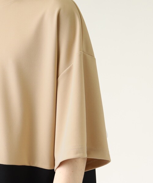 tk.TAKEO KIKUCHI（ティーケータケオキクチ）の「◆スクエアビッグポンチTシャツ（Tシャツ/カットソー・メンズ・ベージュ系4/ダークグリーン系4/ホワイト系5/ブラック系4・01/02/03）」の10枚目の写真