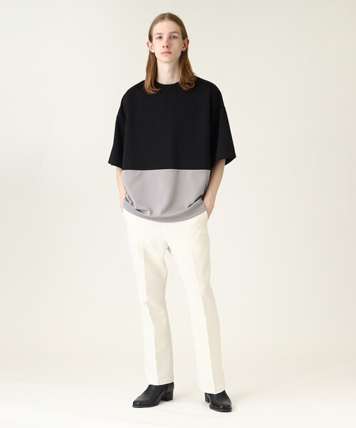 tk.TAKEO KIKUCHI（ティーケータケオキクチ）の「◆スクエアビッグポンチTシャツ（Tシャツ/カットソー・メンズ・ベージュ系4/ダークグリーン系4/ホワイト系5/ブラック系4・01/02/03）」の17枚目の写真