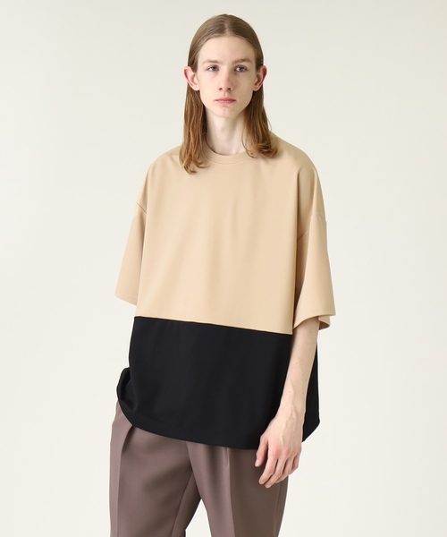 tk.TAKEO KIKUCHI（ティーケータケオキクチ）の「◆スクエアビッグポンチTシャツ（Tシャツ/カットソー・メンズ・ベージュ系4/ダークグリーン系4/ホワイト系5/ブラック系4・01/02/03）」の22枚目の写真