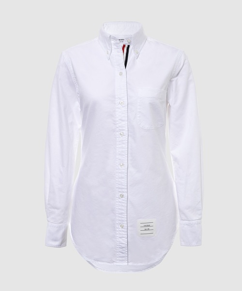 THOM BROWNE（トムブラウン）の「CLASSIC POINT COLLAR SHIRT W/ RWB GROSGRAIN PLACKET IN OXFORD（シャツ/ブラウス・レディース・ホワイト・36/38）」の3枚目の写真