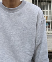 【ZOZO限定】ビックシルエット クルーネック スウェット 同色刺繍 NESTA サークルロゴ