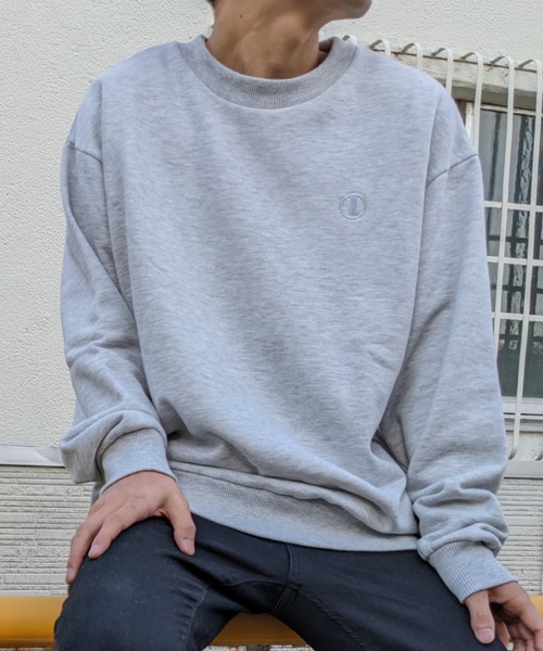 NESTA(ネスタ)の「【ZOZO限定】ビックシルエット クルーネック スウェット 同色刺繍 NESTA サークルロゴ(スウェット・メンズ・ダークグリーン/グレー/ブラック/アイボリー・L/XL)」の12枚目の写真