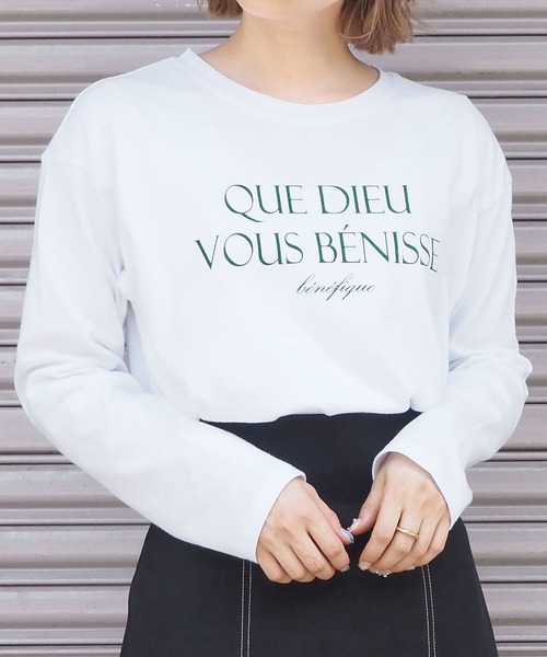 tiptop（ティップトップ）の「アソートロゴロンT（Tシャツ/カットソー・レディース・ホワイト系その他2/ホワイト系その他/ホワイト系その他4/ホワイト系その他3・FREE）」の2枚目の写真