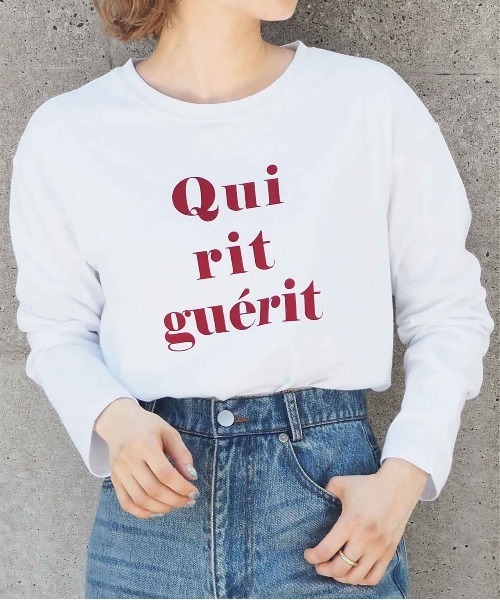 tiptop（ティップトップ）の「アソートロゴロンT（Tシャツ/カットソー・レディース・ホワイト系その他2/ホワイト系その他/ホワイト系その他4/ホワイト系その他3・FREE）」の3枚目の写真