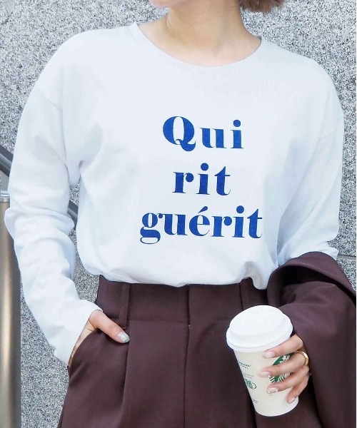 tiptop（ティップトップ）の「アソートロゴロンT（Tシャツ/カットソー・レディース・ホワイト系その他2/ホワイト系その他/ホワイト系その他4/ホワイト系その他3・FREE）」の4枚目の写真