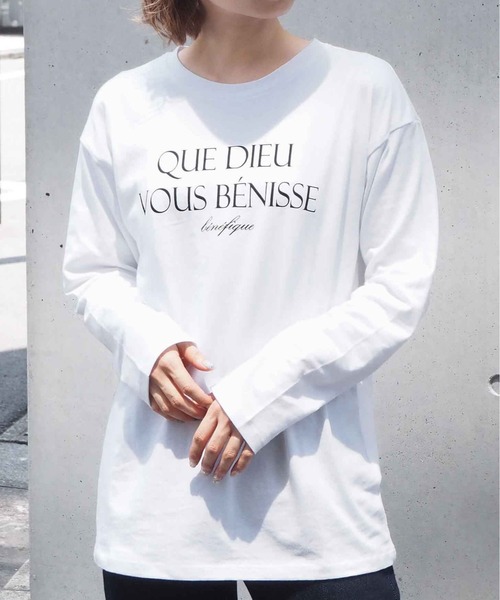 tiptop（ティップトップ）の「アソートロゴロンT（Tシャツ/カットソー・レディース・ホワイト系その他2/ホワイト系その他/ホワイト系その他4/ホワイト系その他3・FREE）」の6枚目の写真