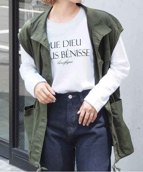 tiptop（ティップトップ）の「アソートロゴロンT（Tシャツ/カットソー・レディース・ホワイト系その他2/ホワイト系その他/ホワイト系その他4/ホワイト系その他3・FREE）」の8枚目の写真