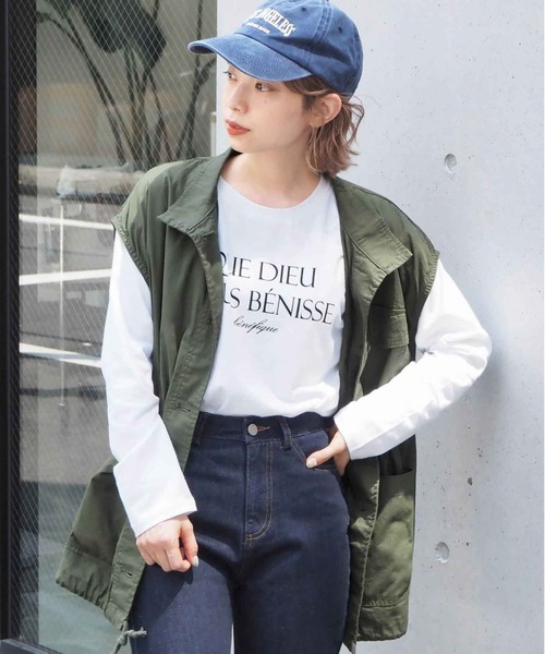 tiptop（ティップトップ）の「アソートロゴロンT（Tシャツ/カットソー・レディース・ホワイト系その他2/ホワイト系その他/ホワイト系その他4/ホワイト系その他3・FREE）」の9枚目の写真