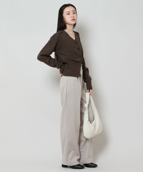 ALAND（エーランド）の「AVANDRESS／バルーンリブカーディガン 2180095（カーディガン/ボレロ・レディース・グリーン/チャコール・MEDIUM）」の8枚目の写真