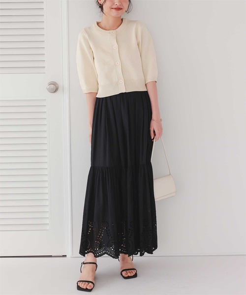 セール】刺繍レースギャザースカート（スカート）｜titivate（ティティ