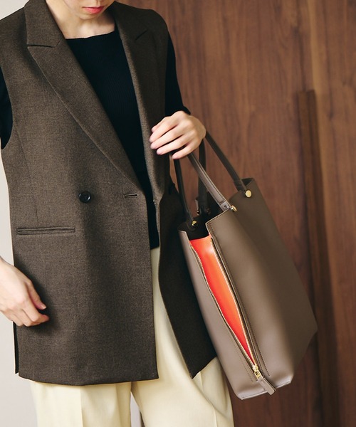 E'POR（エポール）の「【ドラマ着用】【E'POR】Y BAG Large【A4対応】（トートバッグ・レディース・チャコールグレー/ベージュ/ピンク/オレンジ/ブラック系その他/ホワイト系その他4/ダークブラウン/ライトグレー/オリーブ・FREE）」の18枚目の写真