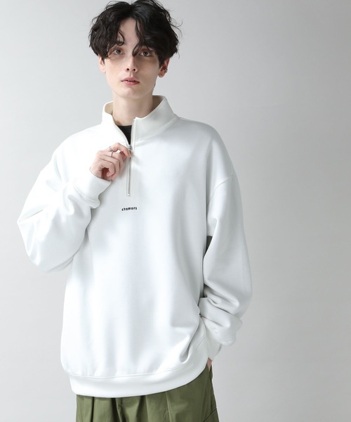 RAGEBLUE(レイジブルー)の「プチ刺繍/テックハーフジップクルー(スウェット・メンズ・ホワイト/ブルー/ブラック・MEDIUM/LARGE)」の8枚目の写真