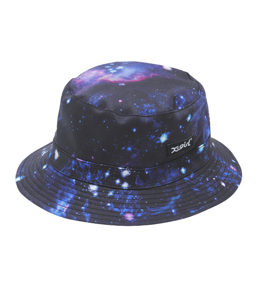 X-girl（エックスガール）の「COSMIC REVERSIBLE HAT 【神戸/福岡リニューアル限定アイテム】（ハット・レディース・ブラック/ネイビー・ONE SIZE）」の3枚目の写真