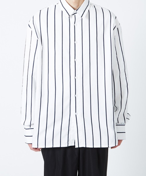 improves(インプローブス)の「ストライプ レギュラーカラー シャツ(シャツ/ブラウス・メンズ・ネイビー/ホワイト/グレー・LARGE/MEDIUM)」の4枚目の写真