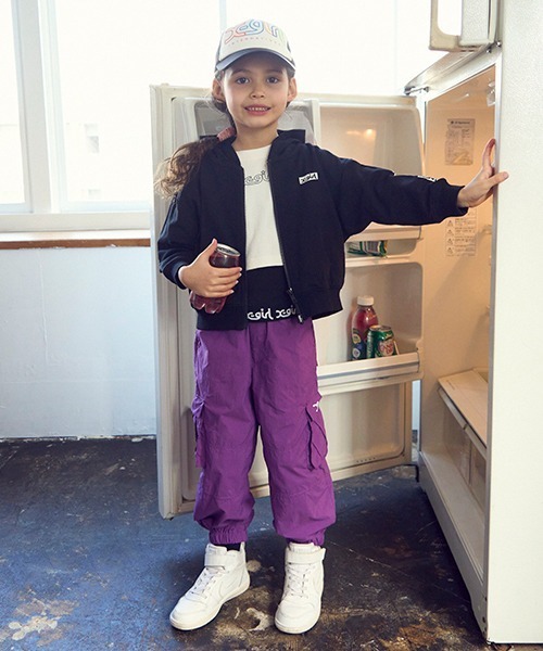 X-girl Stages（エックスガールステージス）の「カーゴロングパンツ（その他パンツ・キッズ・アイボリー/ブラック/ラベンダー・130cm/110cm/140cm/100cm/120cm）」の15枚目の写真