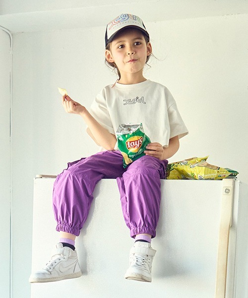 X-girl Stages（エックスガールステージス）の「カーゴロングパンツ（その他パンツ・キッズ・アイボリー/ブラック/ラベンダー・130cm/110cm/140cm/100cm/120cm）」の18枚目の写真