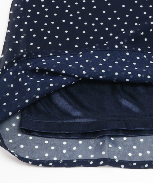 TOKYO SHIRTS（トウキョウシャツ）の「ドット柄スタンドネック長袖ブラウス（シャツ/ブラウス・レディース・ライトグリーン/ネイビー/ベージュ・M/L）」の18枚目の写真