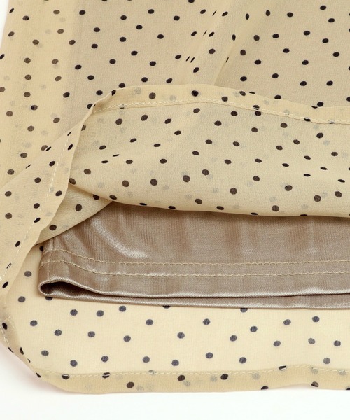 TOKYO SHIRTS（トウキョウシャツ）の「ドット柄スタンドネック長袖ブラウス（シャツ/ブラウス・レディース・ライトグリーン/ネイビー/ベージュ・M/L）」の15枚目の写真