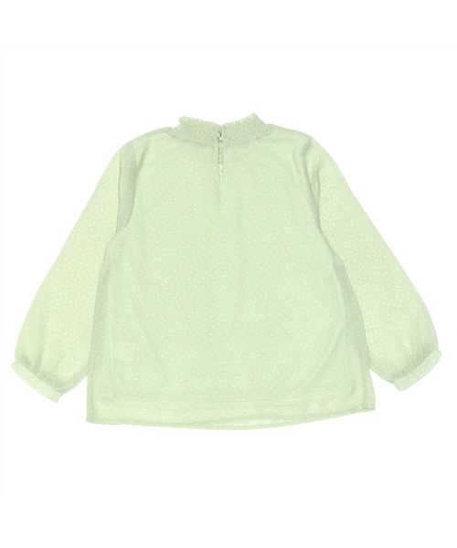 TOKYO SHIRTS（トウキョウシャツ）の「ドット柄スタンドネック長袖ブラウス（シャツ/ブラウス・レディース・ライトグリーン/ネイビー/ベージュ・M/L）」の19枚目の写真