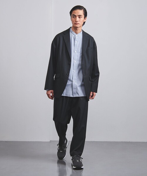 UNITED ARROWS(ユナイテッドアローズ)の「ギャバジン ドロップショルダー 2Bシングル ジャケット(テーラードジャケット・メンズ・ブラック/ベージュ・L/S/M)」の8枚目の写真