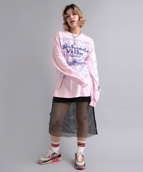 RNA（アールエヌエー）の「G1049 ＢＩＧメッシュコンビスカート（スカート・レディース・ブラック/シャーベット/グリーン・MEDIUM）」の17枚目の写真