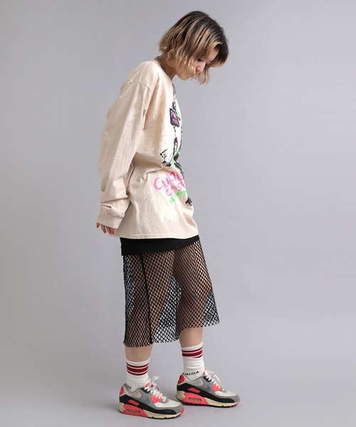 RNA（アールエヌエー）の「G1049 ＢＩＧメッシュコンビスカート（スカート・レディース・ブラック/シャーベット/グリーン・MEDIUM）」の15枚目の写真