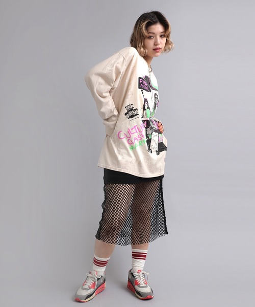 RNA（アールエヌエー）の「G1049 ＢＩＧメッシュコンビスカート（スカート・レディース・ブラック/シャーベット/グリーン・MEDIUM）」の14枚目の写真