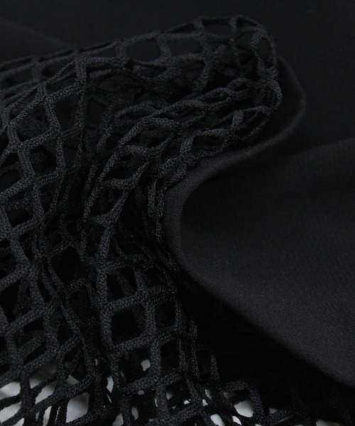 RNA（アールエヌエー）の「G1049 ＢＩＧメッシュコンビスカート（スカート・レディース・ブラック/シャーベット/グリーン・MEDIUM）」の5枚目の写真