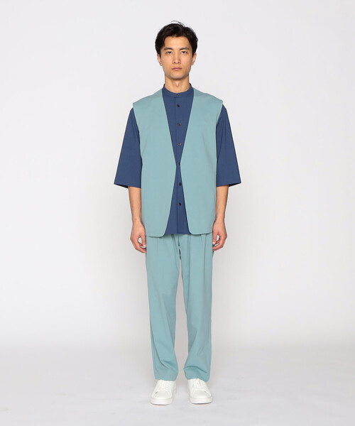 COMME CA ISM(コムサイズム)の「ウォッシャブル イージーケア 軽量 ワンタック パンツ(スラックス・メンズ・ブラック/グリーン系その他・MEDIUM/LARGE/SMALL)」の9枚目の写真