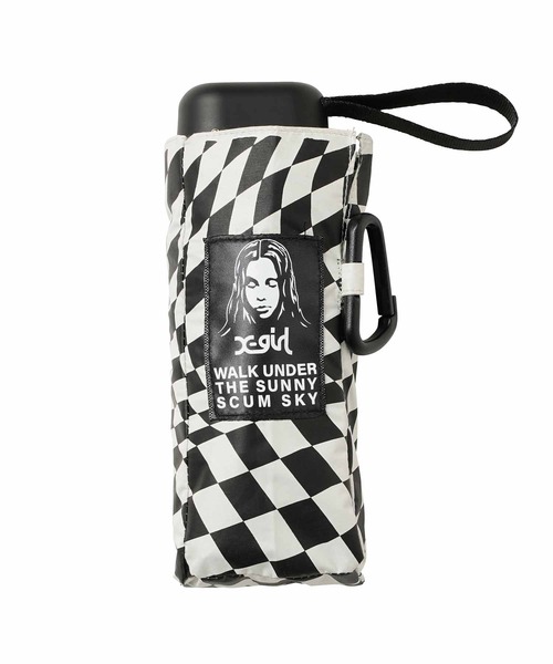 X-girl（エックスガール）の「X-girl ×Wpc. CHECKERED FOLDING UMBRELLA（折りたたみ傘・レディース・オフホワイト・ONE SIZE）」の2枚目の写真